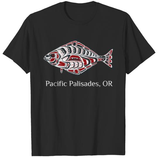 Pacific Palisades Oregon Halibut Pnw Native Americ T-shirt