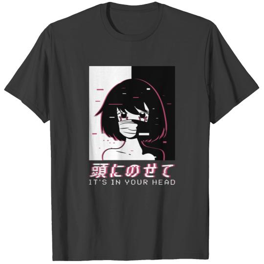 Japanese Aesthetic Vaporwave Waifu Anime Girl T-shirt