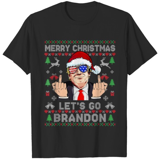 Discover Funny Let s Go Branson Brandon Trump Ugly Christma T-shirt