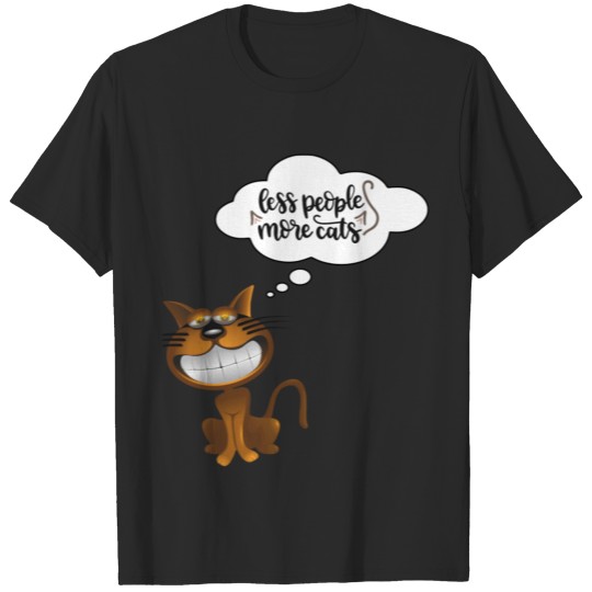 Discover less people more cats T-shirt