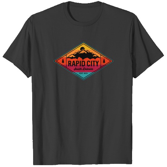 Vintage Rapid City South Dakota Mountain Outdoors T-shirt