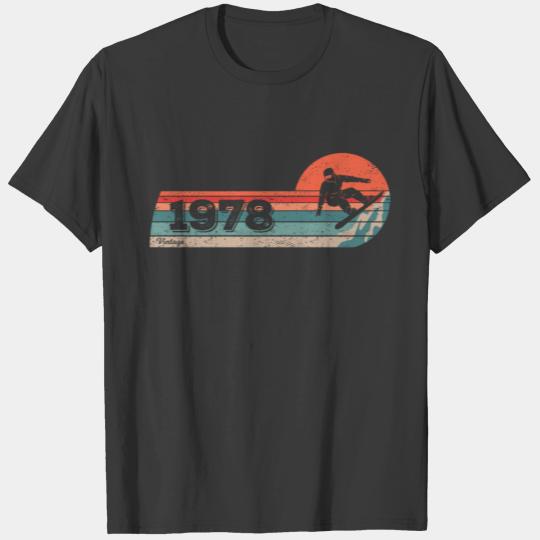 Snowboard born 1978 Birthday VintageSnowboarding T-shirt