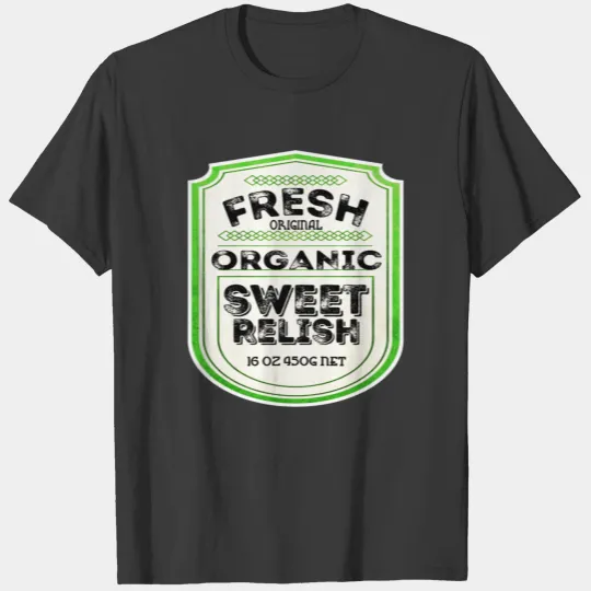 Funny Sweet Relish Pickle Bottle Label Matching T-shirt