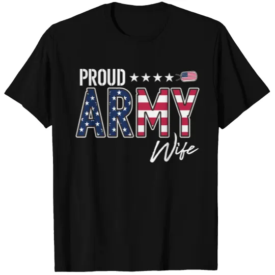 Us Flag Proud Army Wife T-shirt