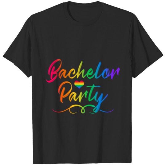 Discover LGBT Pride Gay Bachelor Party Husband Engagement T-shirt