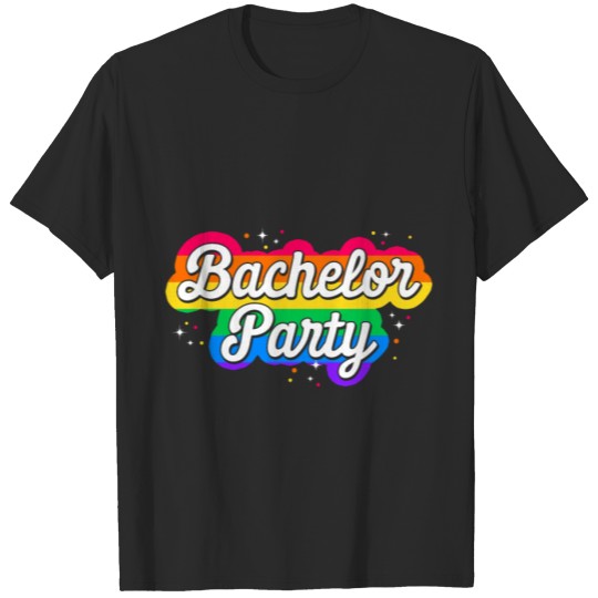 Discover LGBT Pride Gay Bachelor Party Color Engagement T-shirt