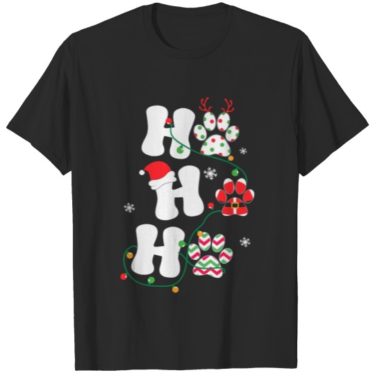 Discover Ho Ho Ho Dog Paws T-shirt