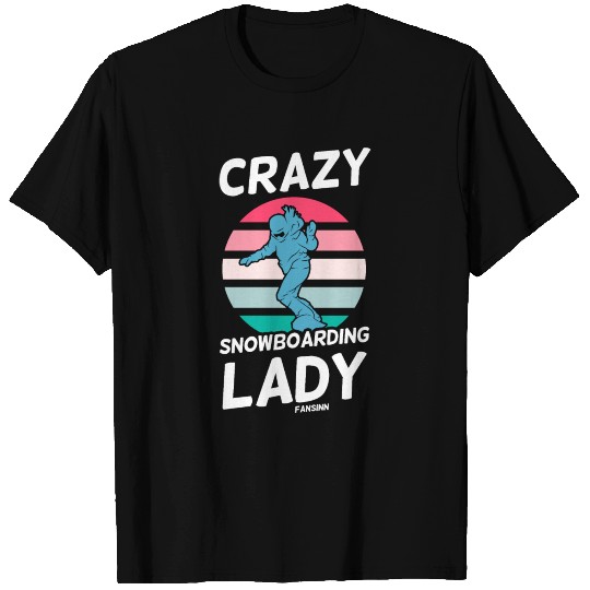 Crazy Snowboarding Lady T-shirt