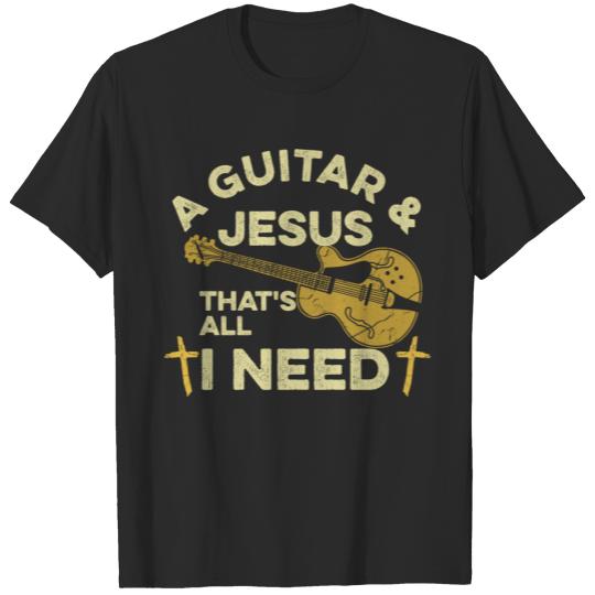 Discover A Guitar & Jesus - that's all I need Design for a T-shirt