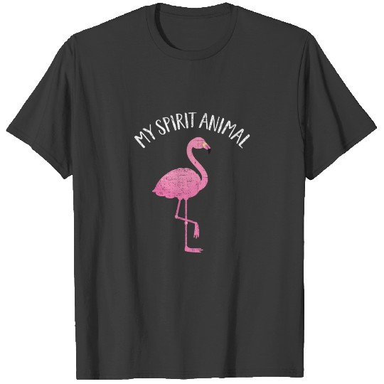My Spirit Animal Is A Flamingo Pink Bird Vintage T-shirt