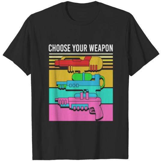 Discover Retro Water Gun Squirt Choose Your Weapon T-shirt