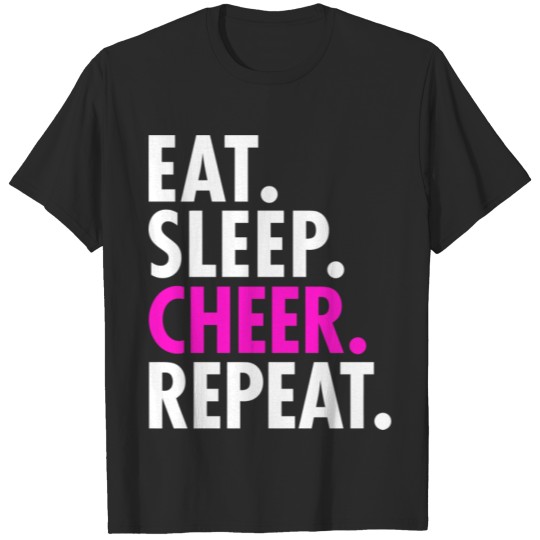 Discover Eat Sleep Cheer Repeat Cheerleading Girls Women Gi T-shirt