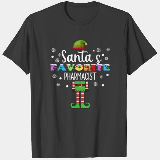 Funny Santa s Fav Elf Pharmacist Christmas T-shirt