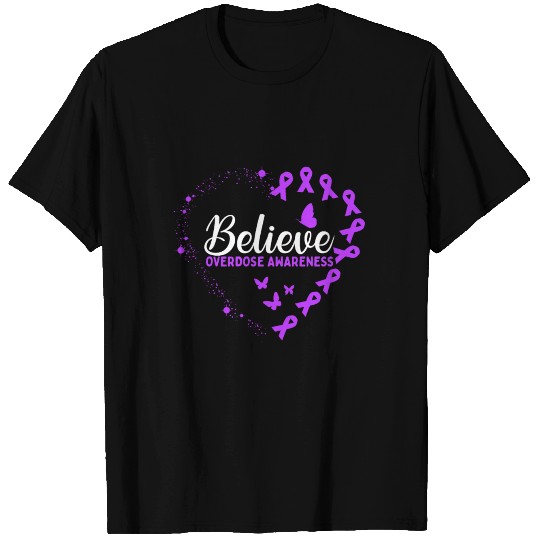Purple Butterfly Overdose Awareness T-shirt