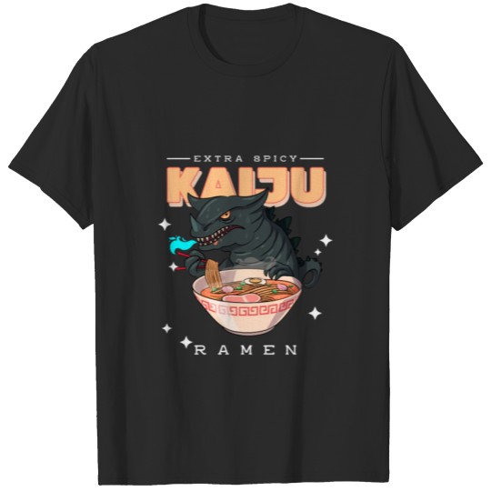 Discover Kawaii Kaiju Ramen - Retro Vintage Ramen Design T-shirt