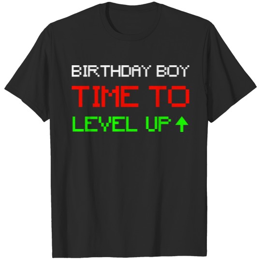 Discover Birthday Boy Time To Level Up - Gamer Birthday T-shirt