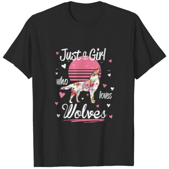 Discover Wolf Shirt Just A Girl Who Loves Wolves T-shirt