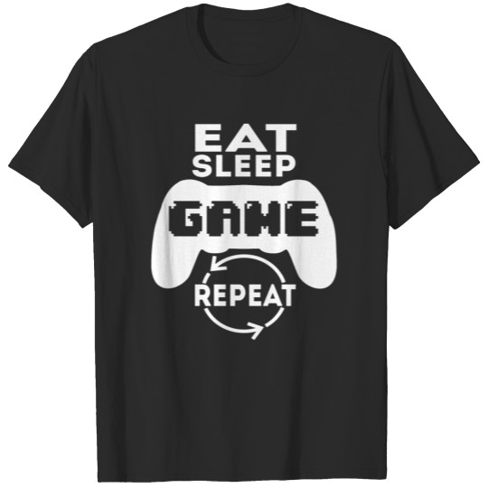 Discover Eat sleep game repeat quote T-shirt