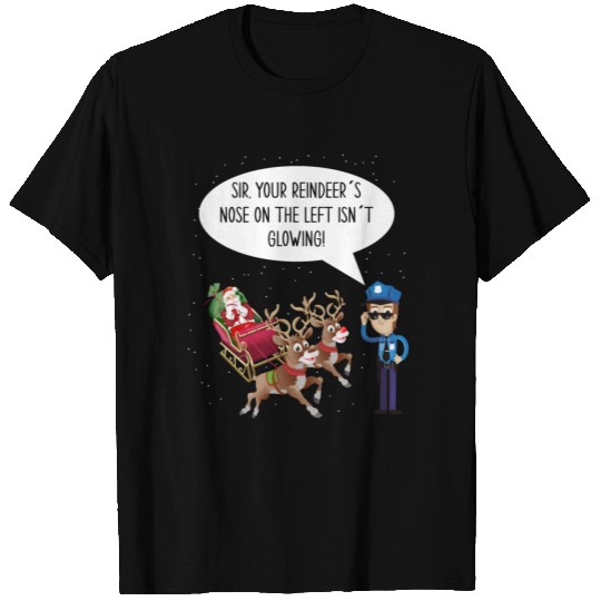 Funny Christmas Reindeer Sleigh T-shirt