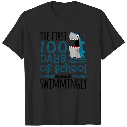Discover 100 Days Of School Shark The First 100 Days T-shirt