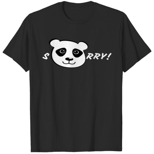 Discover "Sorry!" with Cute Panda Face T-shirt