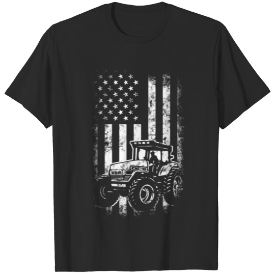Usa Farmer Flag Patriotic Farming 4Th Of July T-shirt