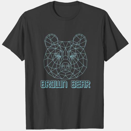geometric Brown bear T-shirt