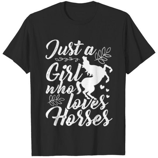 Discover Just A Girl Who Love Horses Horseback Riding T-shirt
