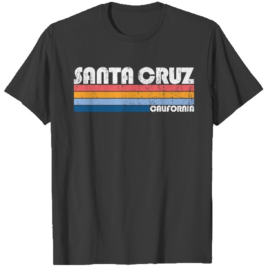 Vintage Retro 70S 80S Style Santa Cruz California T-shirt