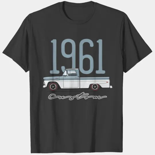 1961 Custom Woodsmoke Blue and White T-shirt