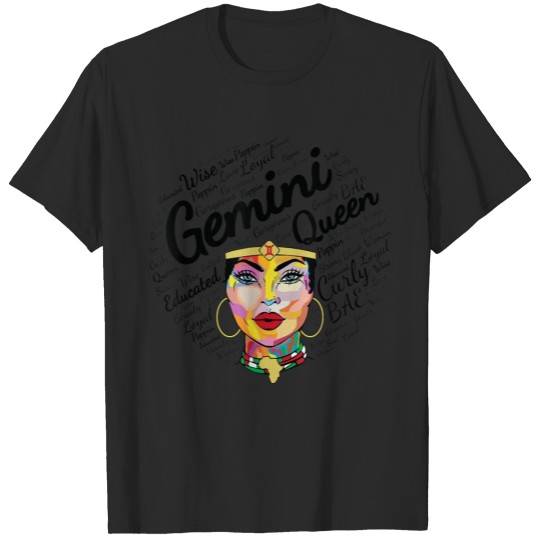 Gemini Gift Black Women Born In May June Gemini T-shirt