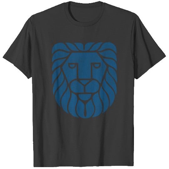 Lion Face Vintage Distressed (Blue) T-shirt