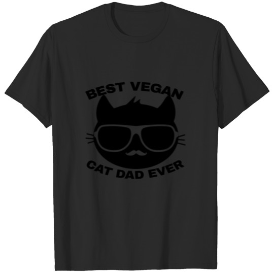 Discover Best vegan black cat with glasses -mustash cat- T-shirt
