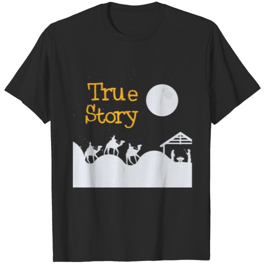 Discover True Story Nativity Christian Christmas T-shirt