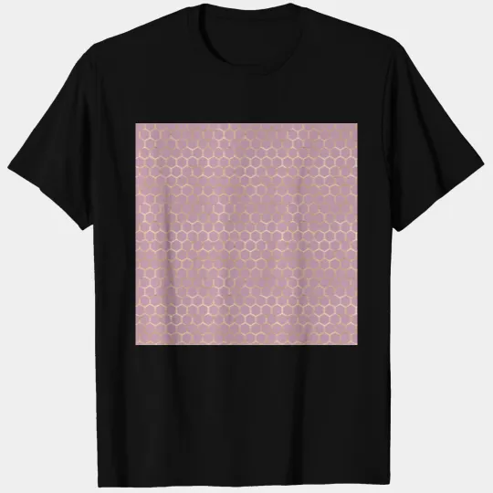 Rose Gold Honeycomb Pattern T-shirt