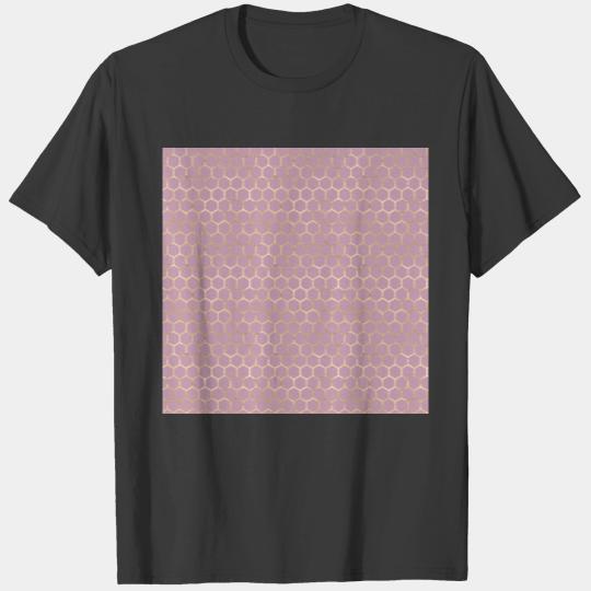 Rose Gold Honeycomb Pattern T-shirt