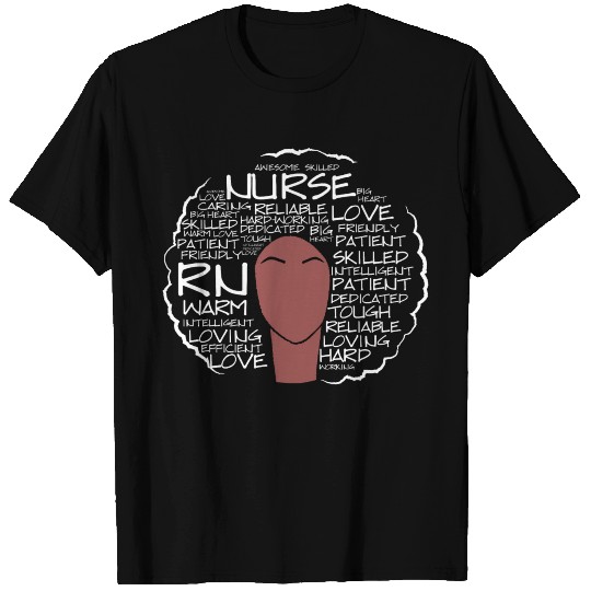 Registered Nurse Loving Caring Black Nurse Saying T-shirt