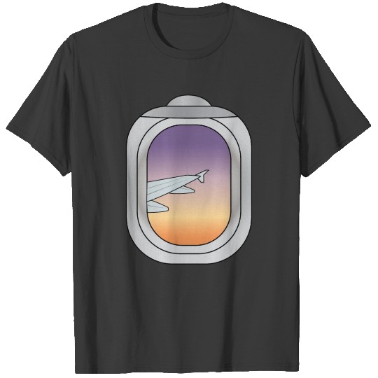 Sunrise / Sunset View from Plane Window T-shirt