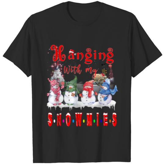 Discover Hanging With My Snowmies Christmas T-shirt