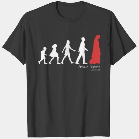 Jesus saves shirt - the evolution of faith T-shirt