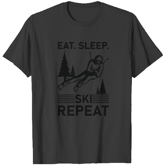 Discover Eat Sleep Ski Repeat - Skiing T-shirt