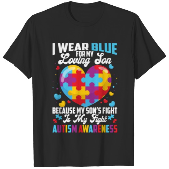 Discover I Wear Blue For My Loving Son Autism Awareness T-shirt