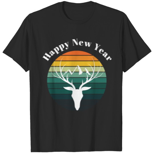 Happy New Year Vintage Circle T-shirt
