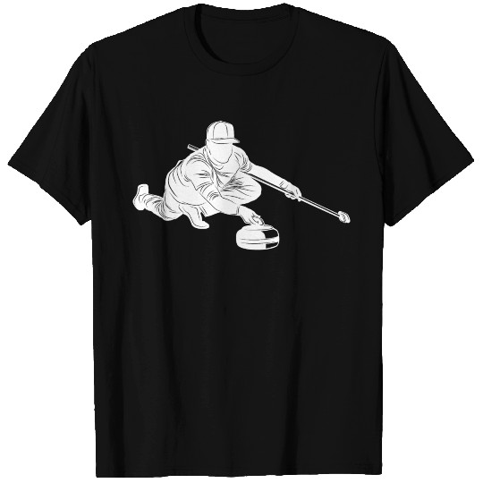 Curling Sport Silhouette T-shirt