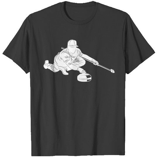 Curling Sport Silhouette T-shirt
