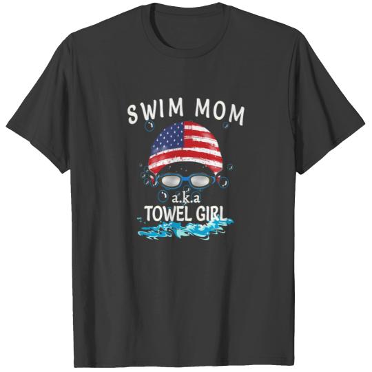 Swim Mom T shirt Funny Swimming Swimmer Cheer Mom T-shirt