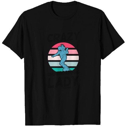 Crazy Snowboarding Lady T-shirt