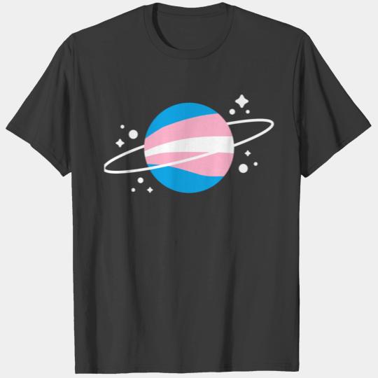 Transgender Pride Planet Space Aesthetic T-shirt