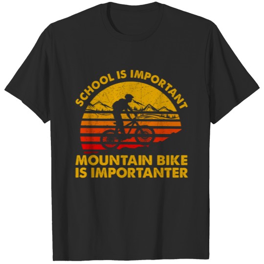 Discover School Is Important Mountain Bike Is Important T-shirt