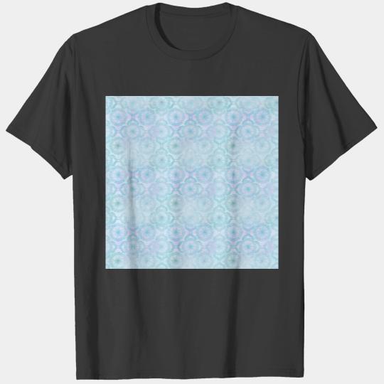 Blue Floral Batik Pattern T-shirt